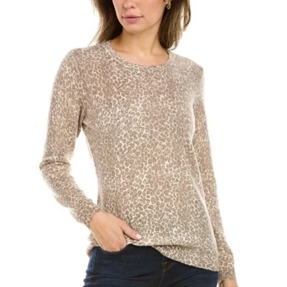 Women's Sweaters J Crew Leopard Cashmere Sweater Jcrew